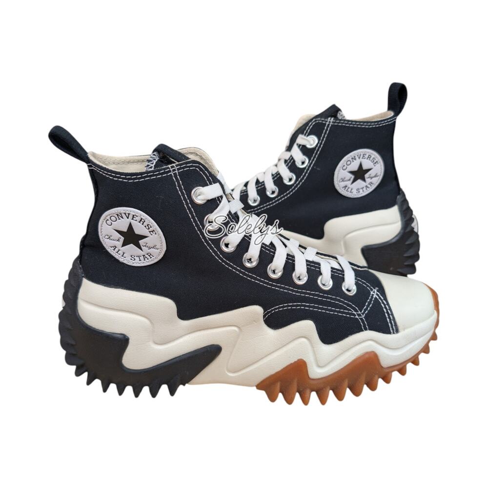 Converse Run Star Motion CX Platform High Top Black White Gum Sneaker Womens 9